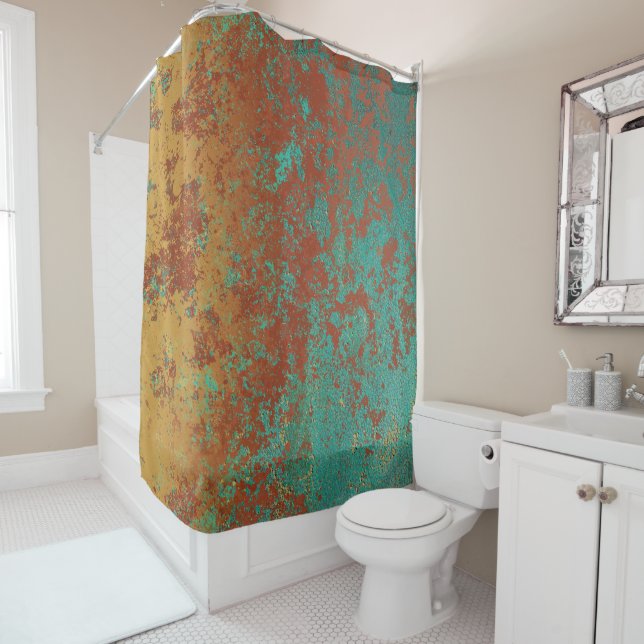 Copper Turquoise Blue Orange Brown Texture (In Situ)
