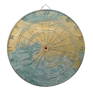 Copper Turquoise Faux Finish Dartboard