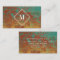 Copper Turquoise Metallic Texture Monogram Initial