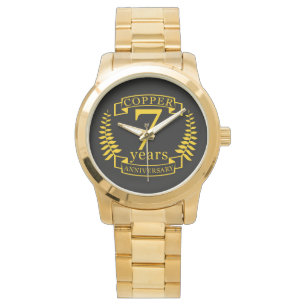 Copper wedding anniversary 7  years watch