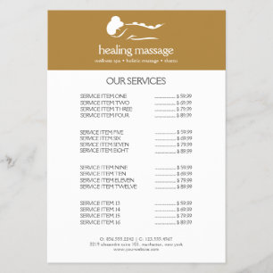 COPPER WOMAN STONE MASSAGE  Wellness Day Spa Flyer