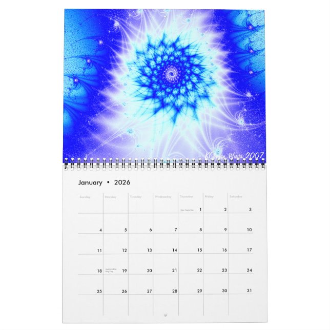 Copper Wreath, Fractals, 2007 Calendar (Jan 2026)