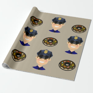 Cops and Doughnuts Wrapping Paper