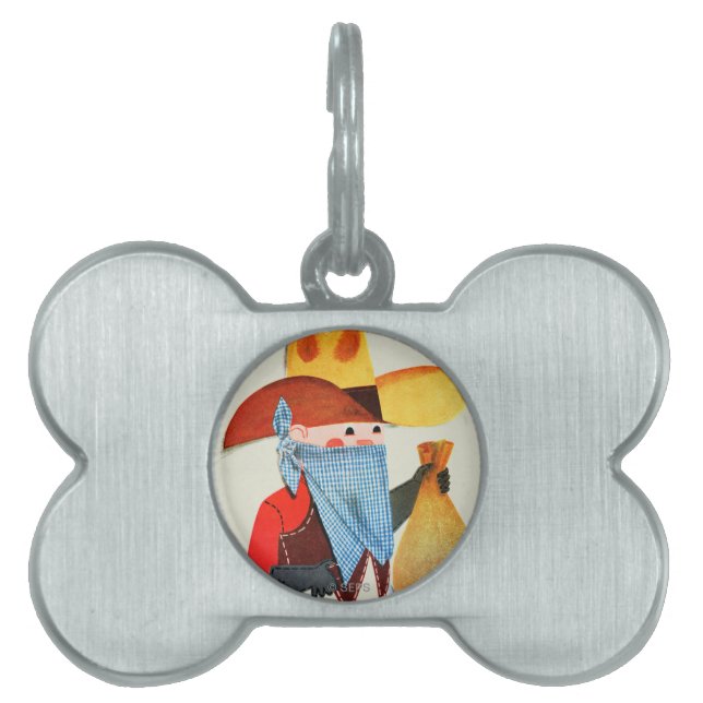 Cops and Robbers Pet ID Tag (Front)