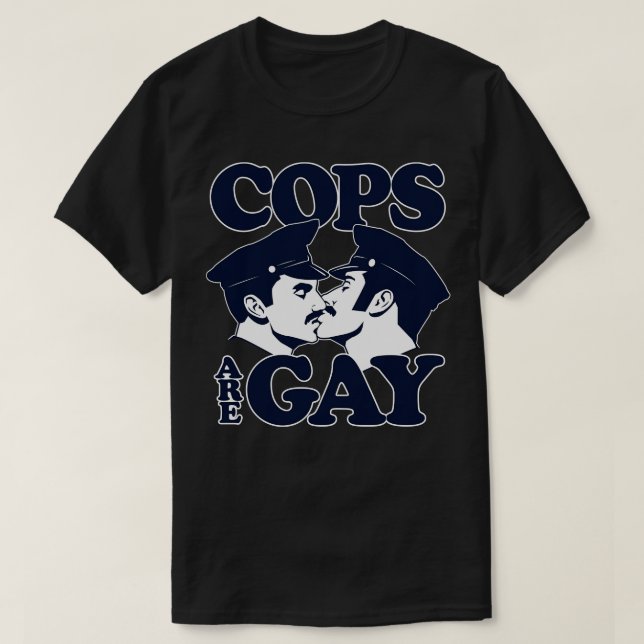 Cops Are Gay Mug T-Shirt (Design Front)