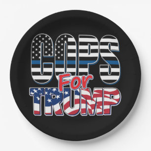 Cops for Trump Trump 2020 Paper Plate