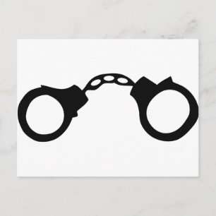 cops handcuffs postcard