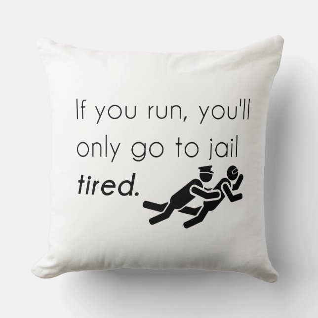 Cops Jokes Throw Pillow (Front)