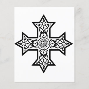 Coptic Cross Advice Cards Template