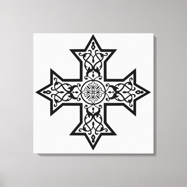 Coptic Cross Classical Religious Art Decor (Front)