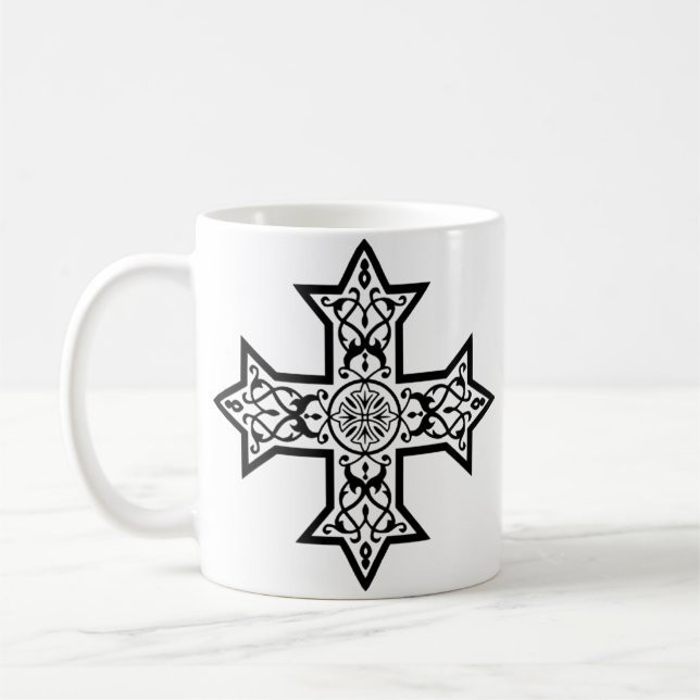 Coptic Cross Coffee Mug (Left)