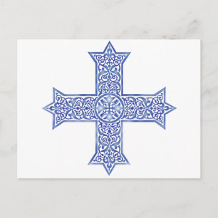 Coptic cross holiday postcard