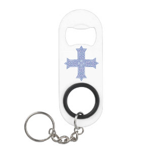 Coptic cross keychain bottle opener