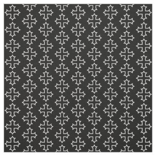 Coptic Cross Outline Pattern Fabric