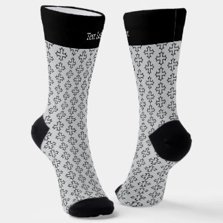 Coptic Cross Outline Pattern Socks