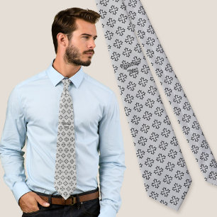 Coptic Cross Outline Pattern Tie