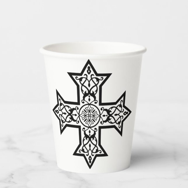 Coptic Cross Paper Cups (Front)