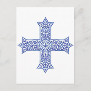 Coptic cross postcard