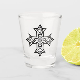 Coptic Cross Shot Glass