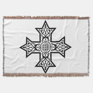 Coptic Cross Throw Blanket
