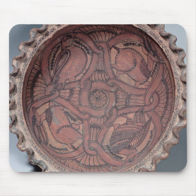 Coptic cup, painted terracotta with swag borders, mouse pad (Front)