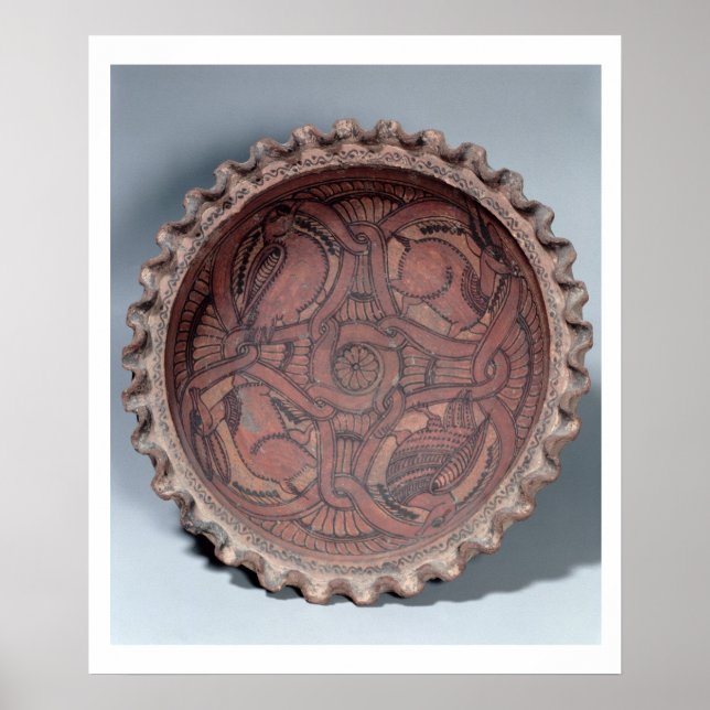 Coptic cup, painted terracotta with swag borders, poster (Front)
