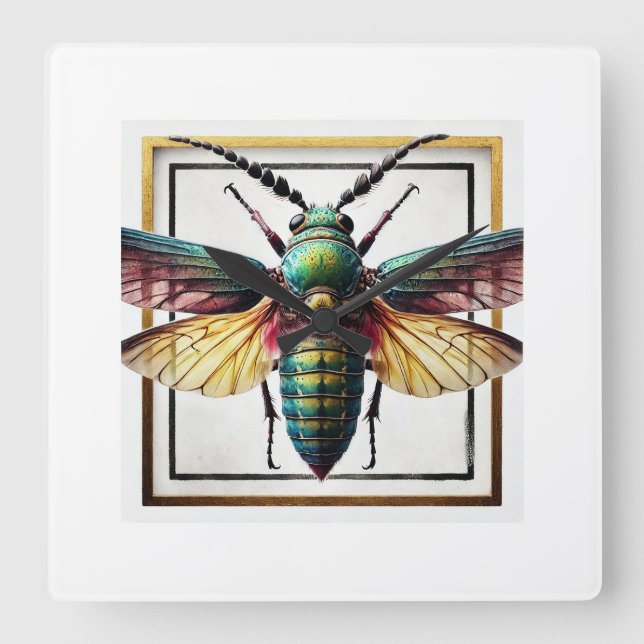 Coptocercus Insect Dorsal View 210724IREF235 - Wat Square Wall Clock (Front)