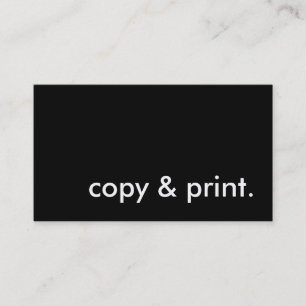 copy and print. business card