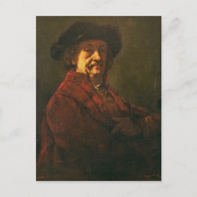 Copy of a Rembrandt Self Portrait, 1869 Postcard (Front)
