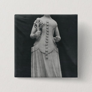Copy of a statue of Isabella of Bavaria 2 Inch Square Button