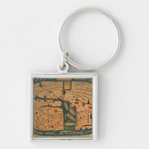 Copy of an 8th century Beatus mappamundi Keychain