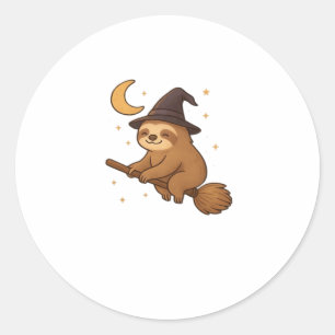 Copy of Ghost Hedgehog Librarian � Cute Halloween  Classic Round Sticker