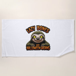Copy of Lazy Bones and Halloween Groans - Creepy S Beach Towel