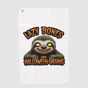 Copy of Lazy Bones and Halloween Groans - Creepy S Golf Towel