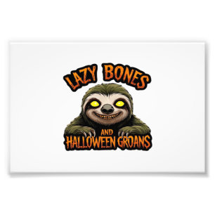Copy of Lazy Bones and Halloween Groans - Creepy S Photo Print
