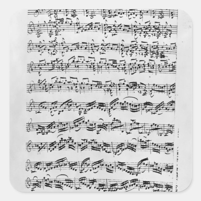 Copy of 'Partita in D Minor for Violin' Square Sticker (Front)