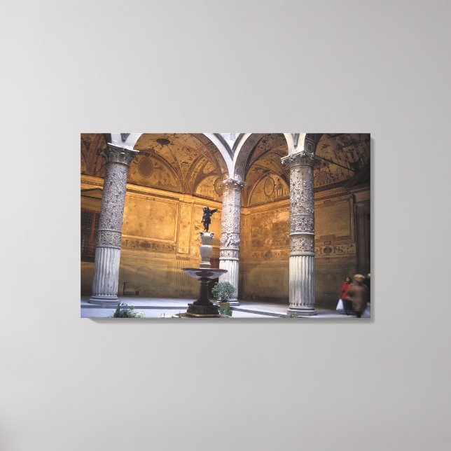 Copy of Putto with Dolphin by Andrea del Canvas Print (Front)