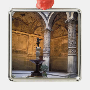 Copy of Putto with Dolphin by Andrea del Metal Ornament