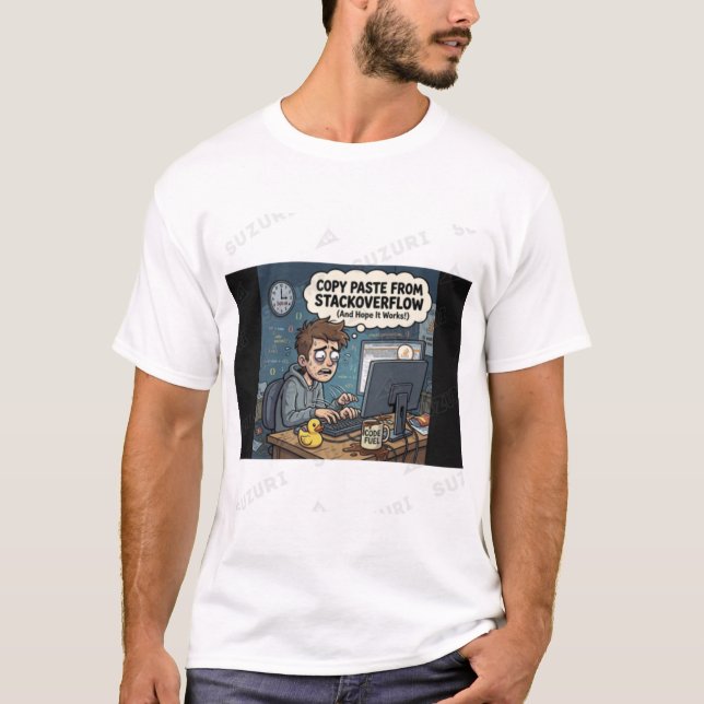 Copy Paste from StackOverflow - Funny 3AM Programm T-Shirt (Front)