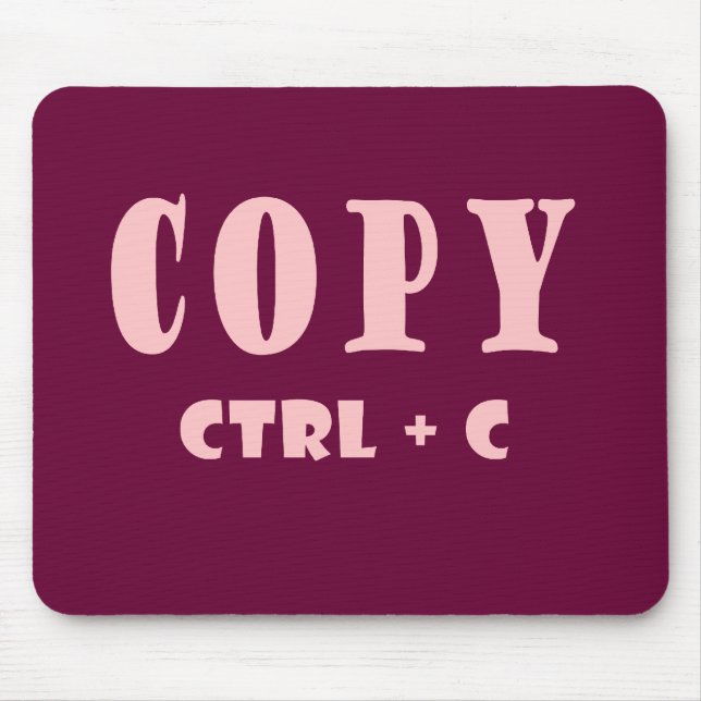 Copy Shortcut Key Mouse Pad (Front)
