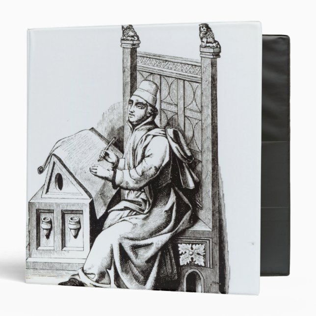 Copyist Writing upon a Sheet of Vellum Binder (Front/Inside)