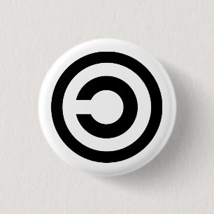 Copyleft 1 Inch Round Button