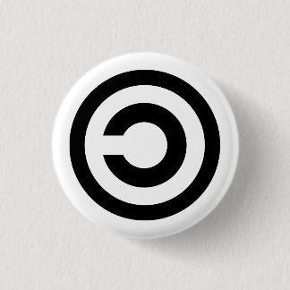 Copyleft 1 Inch Round Button