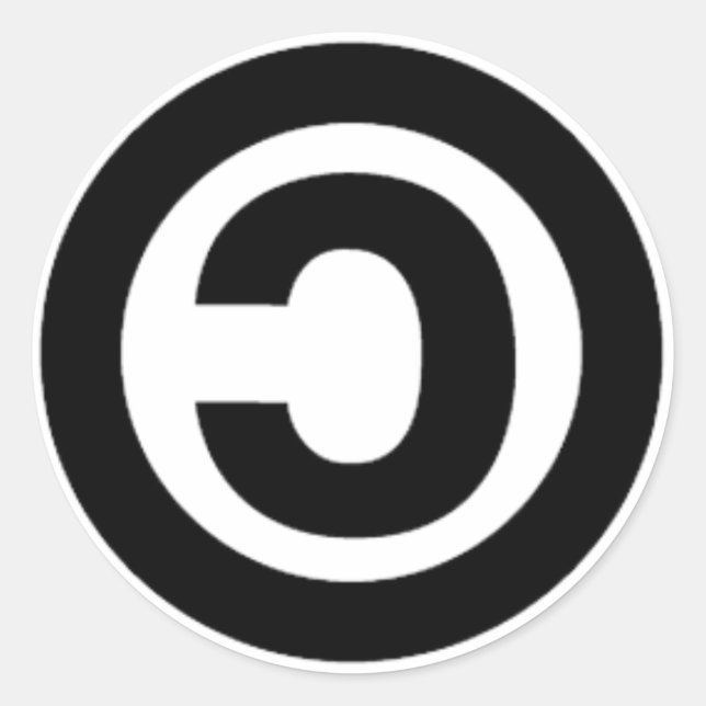 COPYLEFT CLASSIC ROUND STICKER (Front)