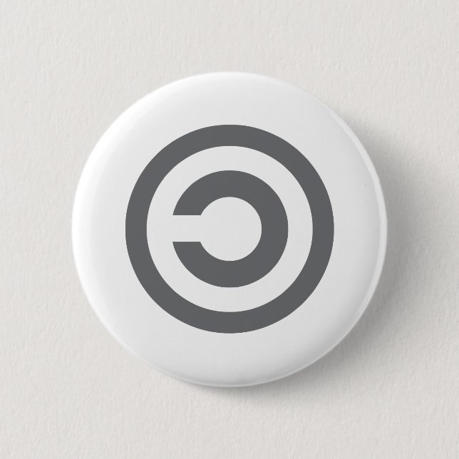 Copyleft - information wants to be free 2 inch round button (Front)