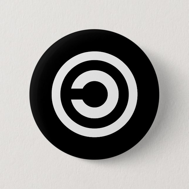 Copyleft - information wants to be free 2 inch round button (Front)