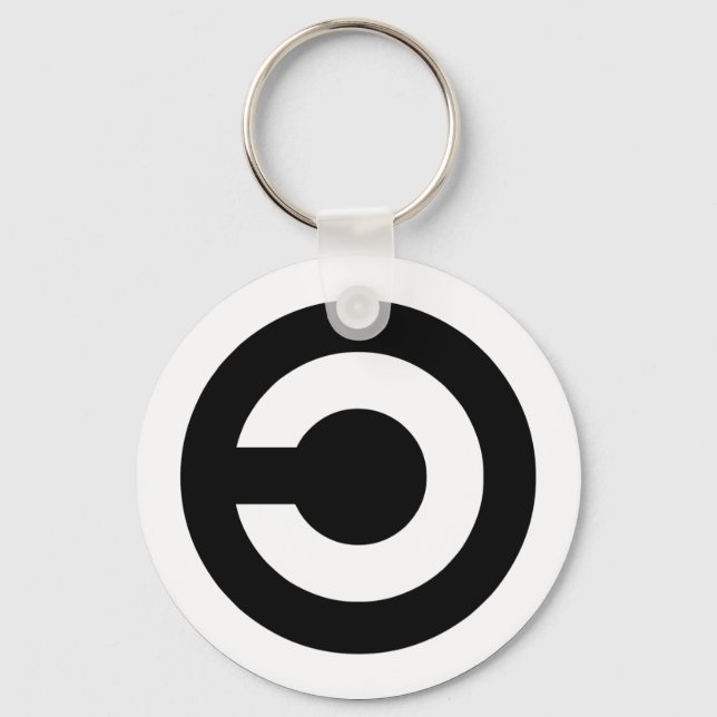 Copyleft - information wants to be free keychain (Front)