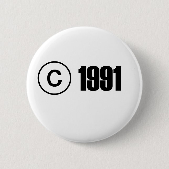 Copyright 1991 2 inch round button (Front)