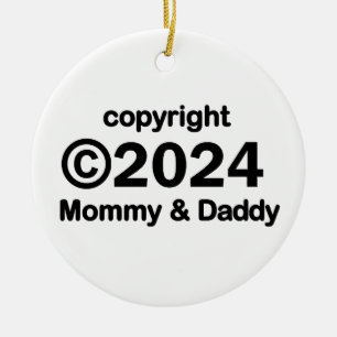 Copyright 2019 Mommy and Daddy Ceramic Ornament