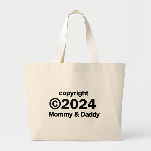 Copyright 2020 Mommy and Daddy Tote Bag (Front)